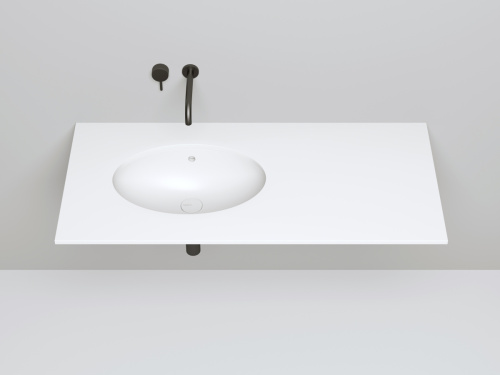 Раковина из искусственного камня S-Stone Salini MAREA 1101209M 60х40 встраиваемая цвет белый без отверстий под смеситель - фото 3